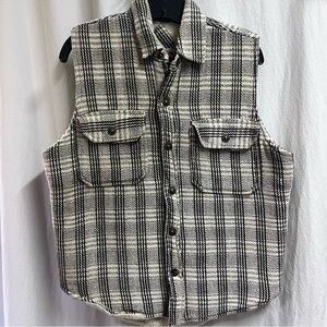 Paragraff Vest Mens Small Wool Blend Sherpa Flannel Lined Western Outdoor